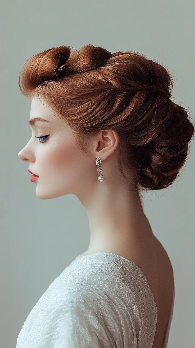 Elegant Vintage Updo: Effortlessly Chic with Timeless Appeal