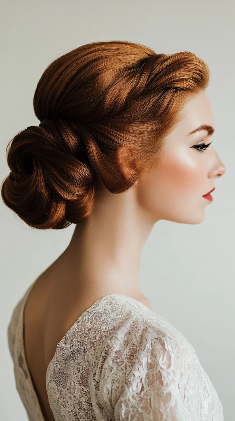 Elegant Vintage Updo: Timeless Charm with a Modern Twist