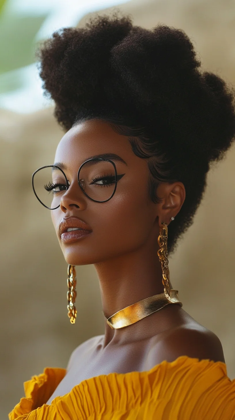 Elevate Your Look with a Bold and Textured High Puff Hairstyle