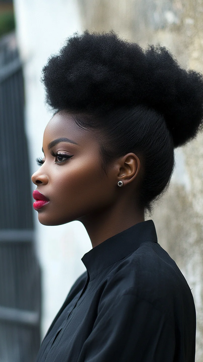 Elevate Your Look with a Bold, High Textured Puff Hairstyle