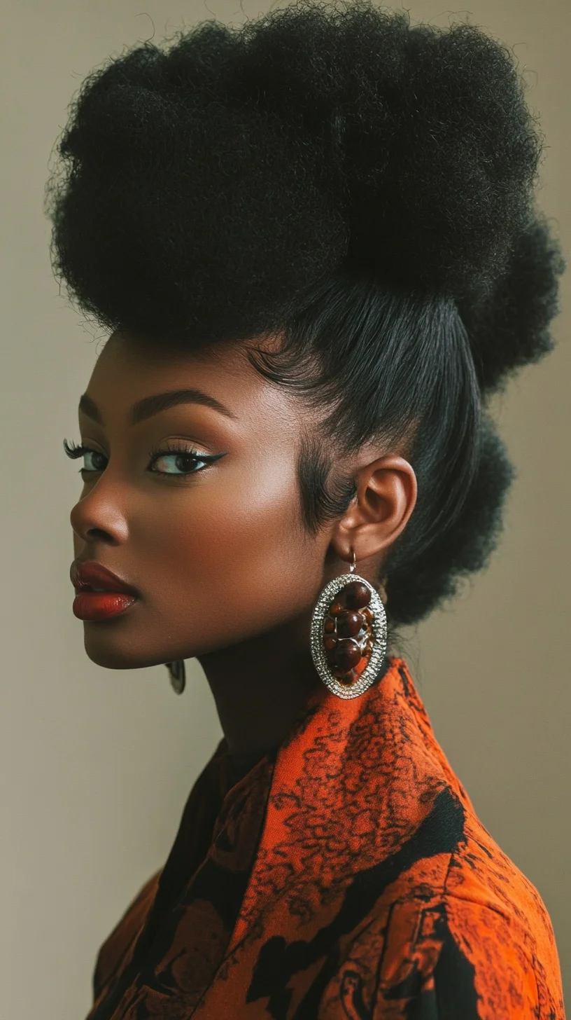 Elevate Your Look with a Chic High Puff: Effortlessly Stylish and Bold