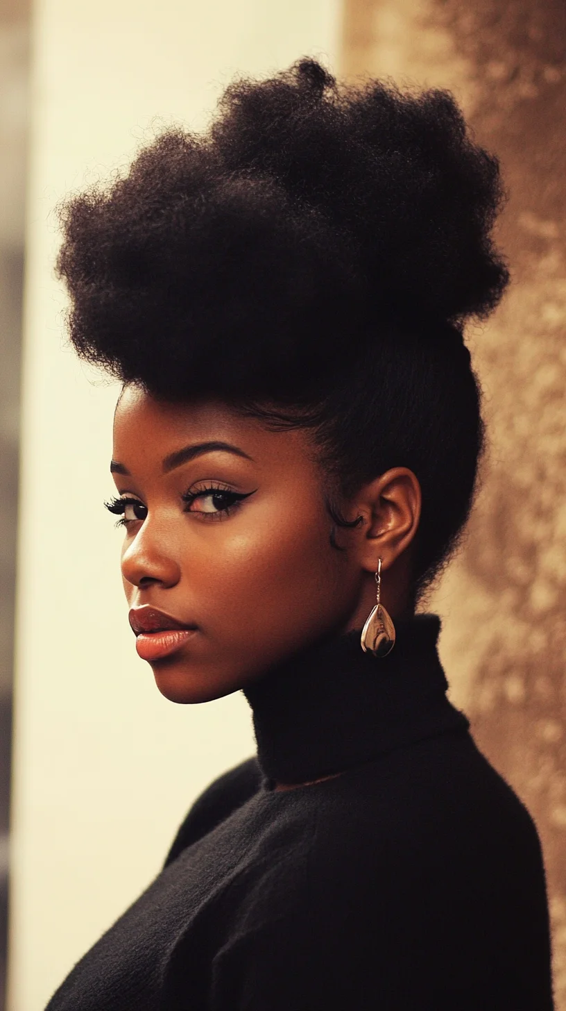 Elevate Your Look with a Dramatic High Puff: Bold and Beautiful!