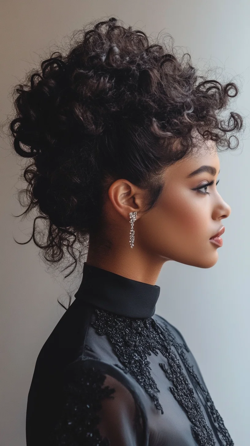 Elevate Your Look with a Statement Curly Updo for Sophisticated Style