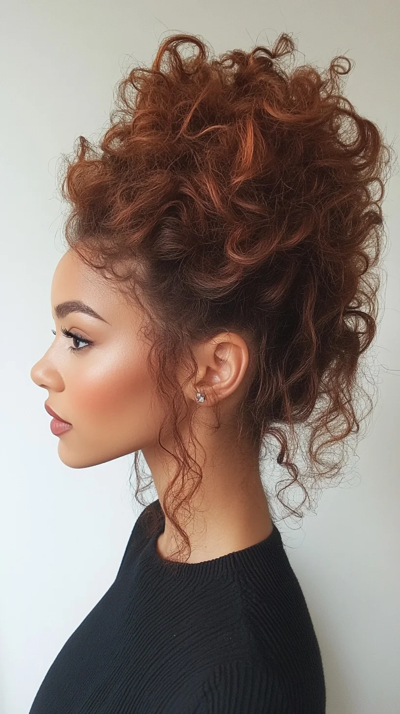 Elevate Your Look with a Voluminous Curly Updo for Effortless Glam