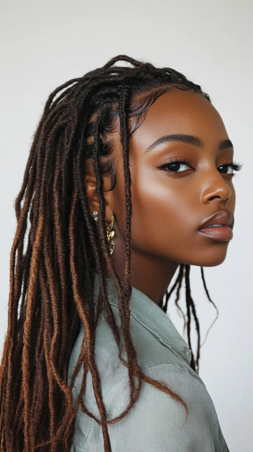 Elevate Your Look with Vibrant, Textured Goddess Locs