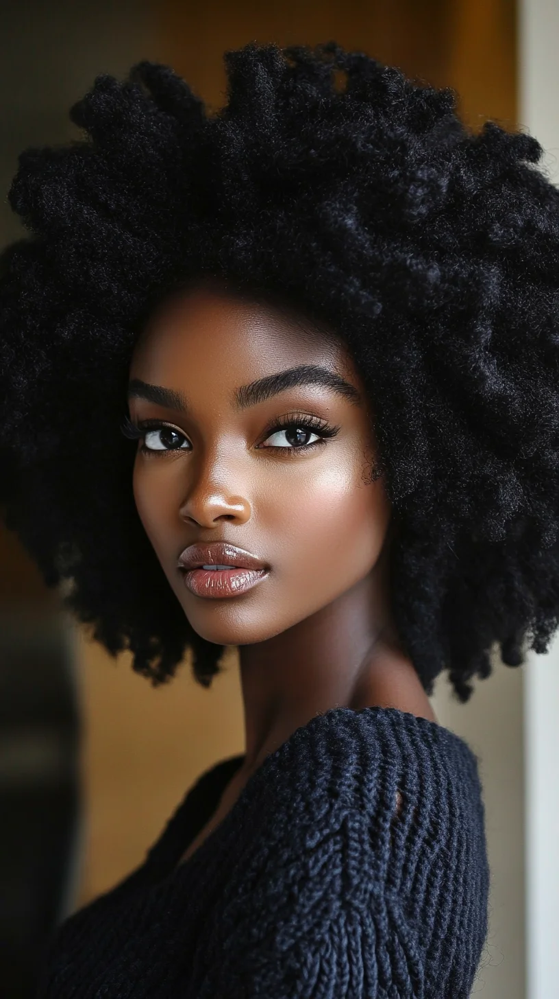 Embrace Boldness with This Beautifully Voluminous Afro Hairstyle