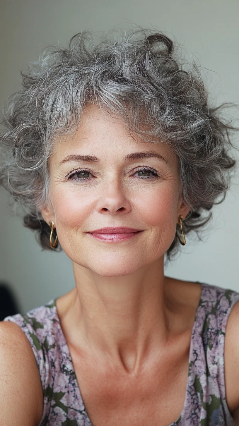 Embrace Effortless Elegance: The Charm of Soft, Textured Gray Curls