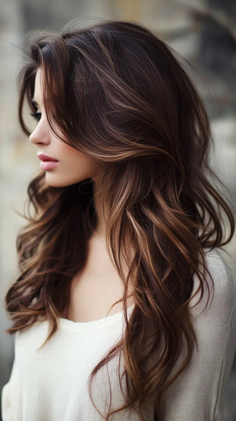 Embrace Effortless Glam: Luscious Waves with Sun-Kissed Highlights