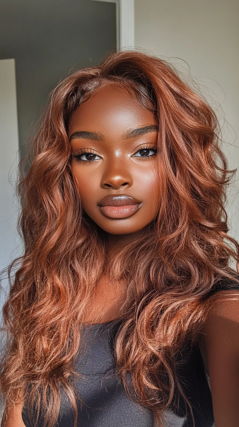 Embrace Effortless Glam with Luscious, Tousled Copper Waves