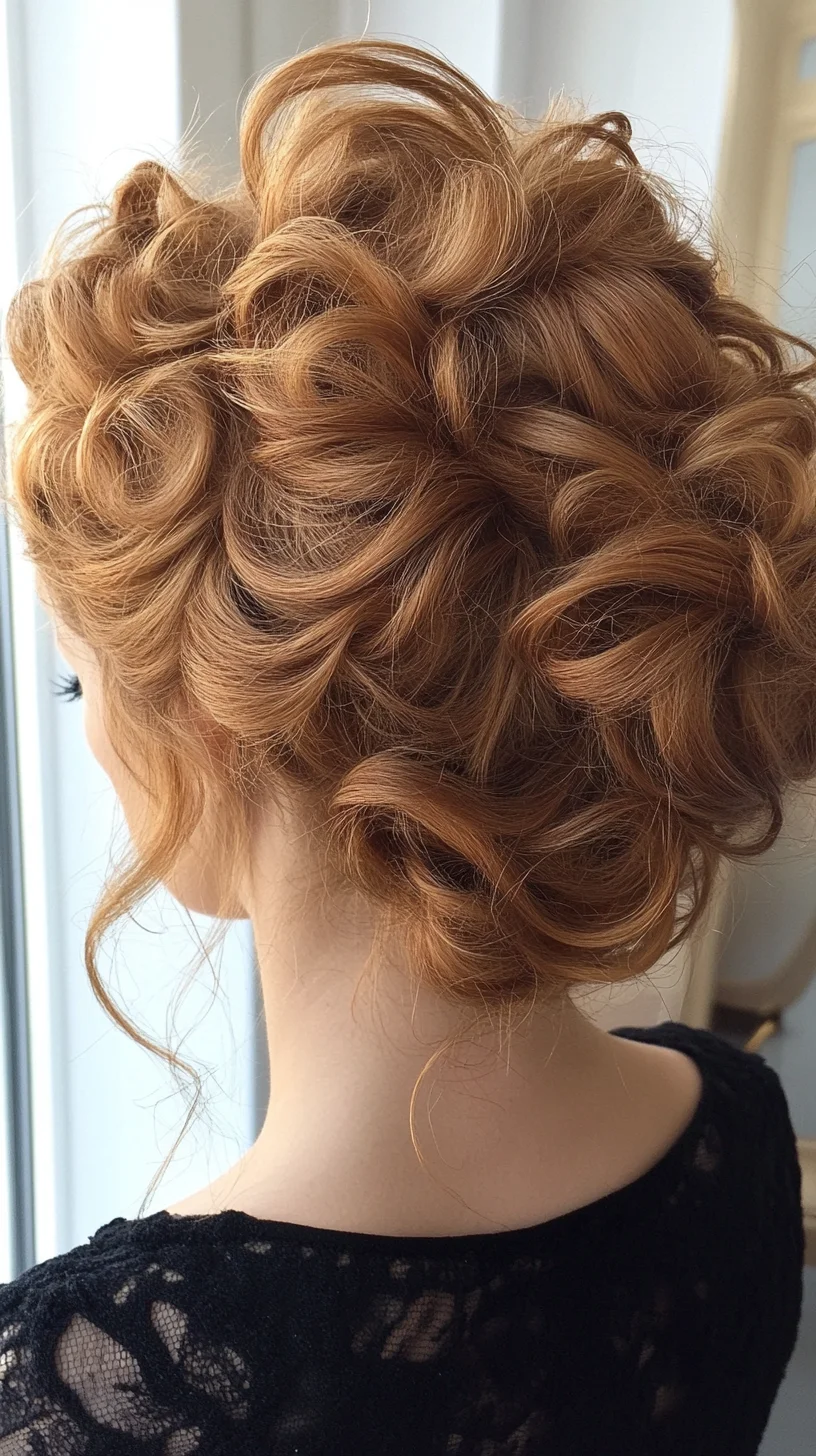 Embrace Elegance with Luscious, Textured Curls for a Stunning Updo Look