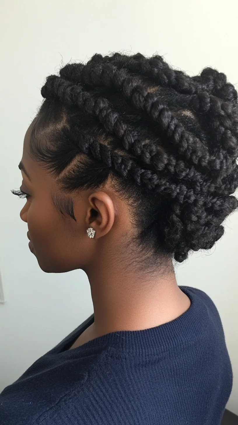 Embrace Elegance with Twisted Updo: A Chic Style for Natural Textures