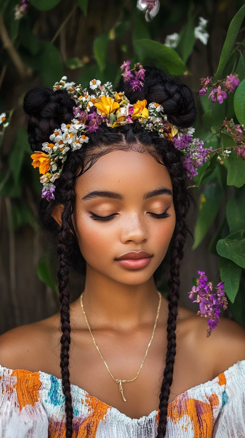 Embrace Your Inner Goddess with Floral Bantu Knots