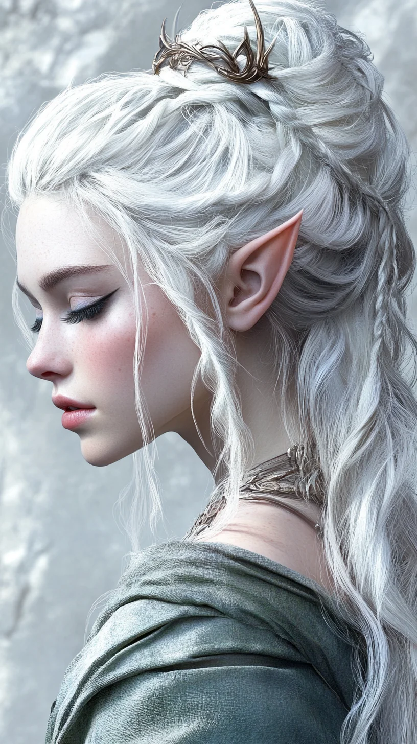 Enchanting Elven Elegance: The Perfect Blend of Braids and Volume