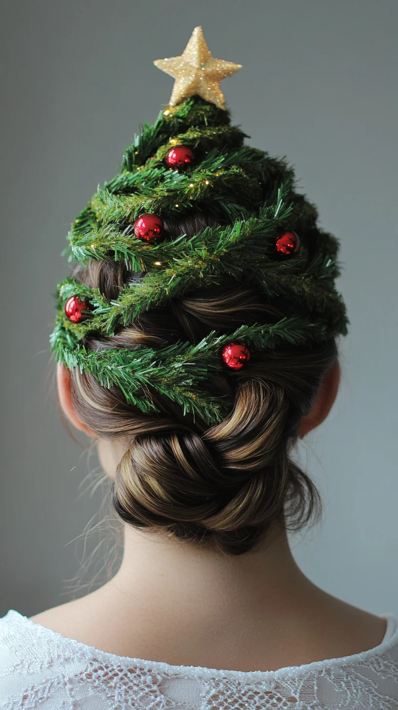 Festive Wonderland: The Creative Christmas Tree Hairstyle