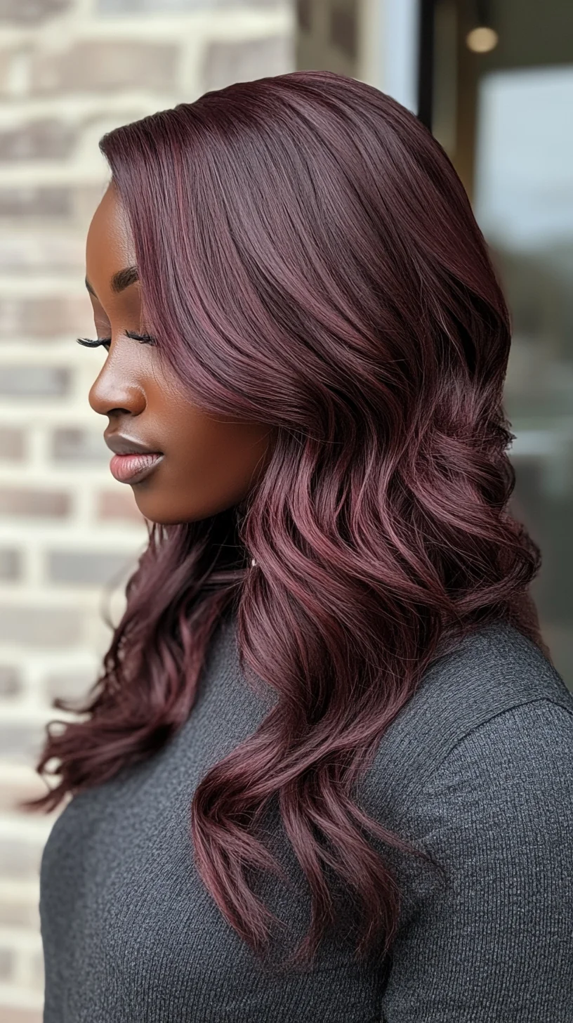 Luscious Burgundy Waves: The Perfect Blend of Elegance and Edge