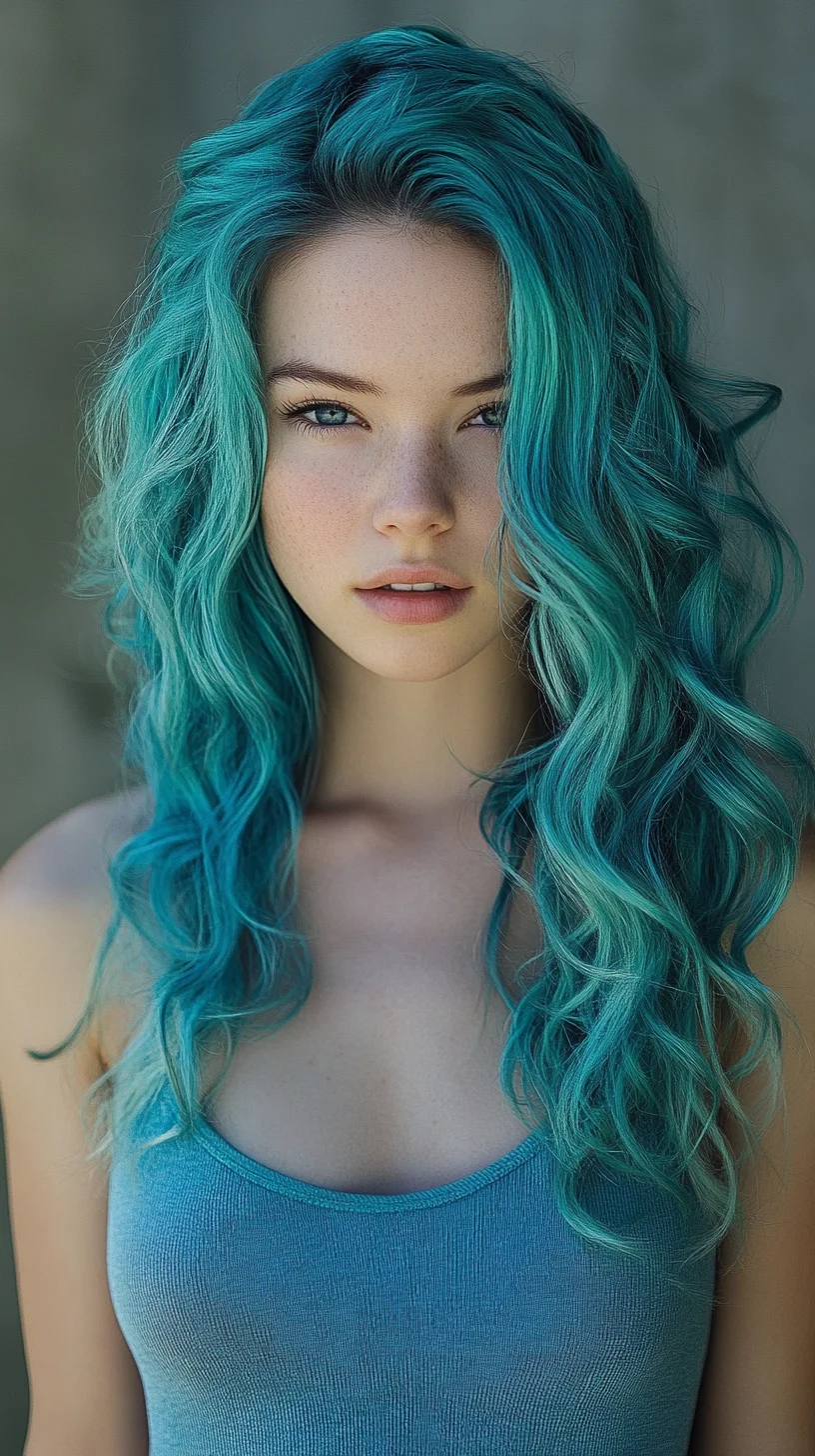 Make Waves with Ocean-Inspired Aqua Curls for a Bold Look