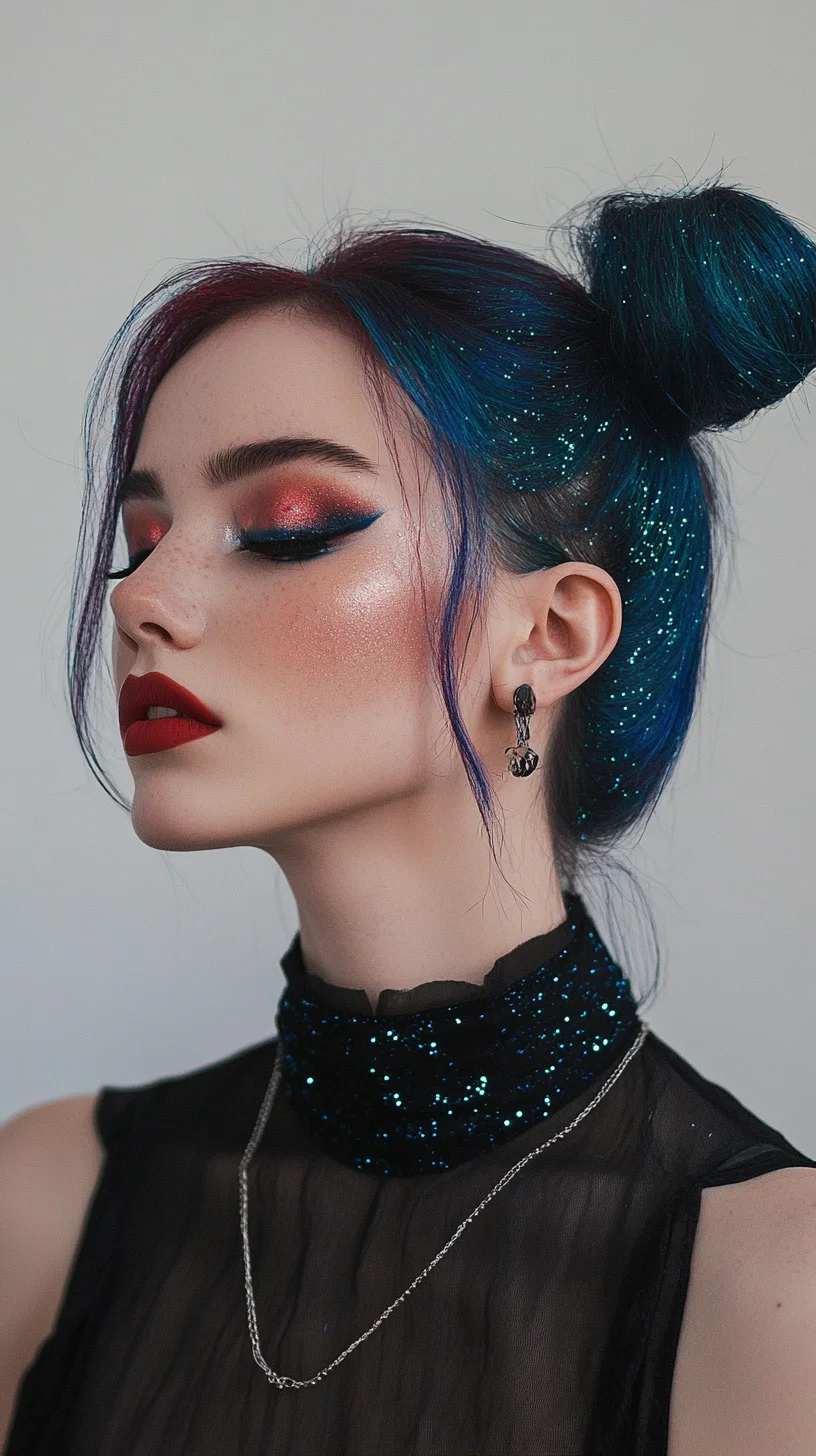 Radiant Dual-Tone Bun: A Bold and Enchanting Look for Modern Trendsetters