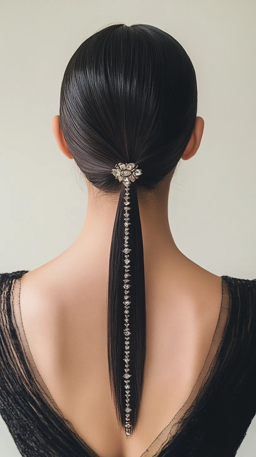 Sleek and Elegant: The Ultimate Low Ponytail with a Touch of Glamour