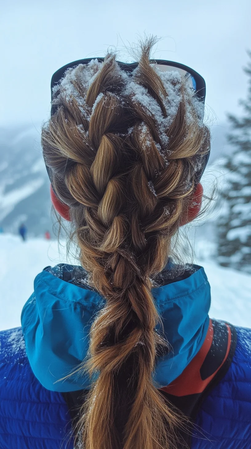 Sleek Snowy Braid: A Chic and Practical Hairstyle for Winter Adventures