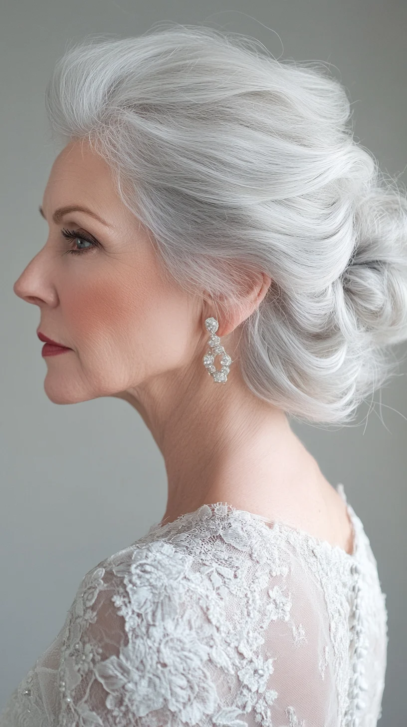 Timeless Elegance: The Chic Gray Updo Perfect for Any Occasion