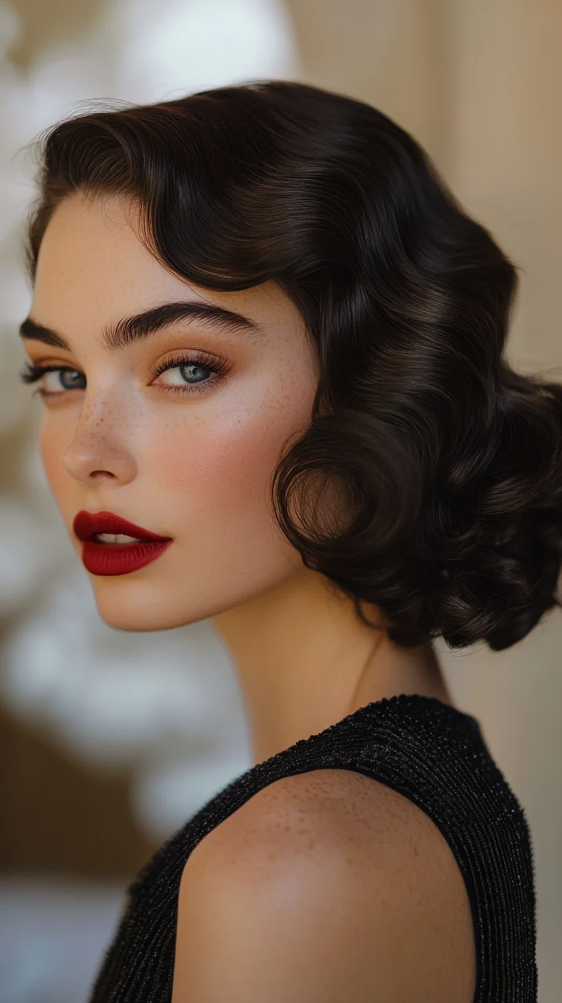 Timeless Elegance: The Classic Bob with Retro Waves