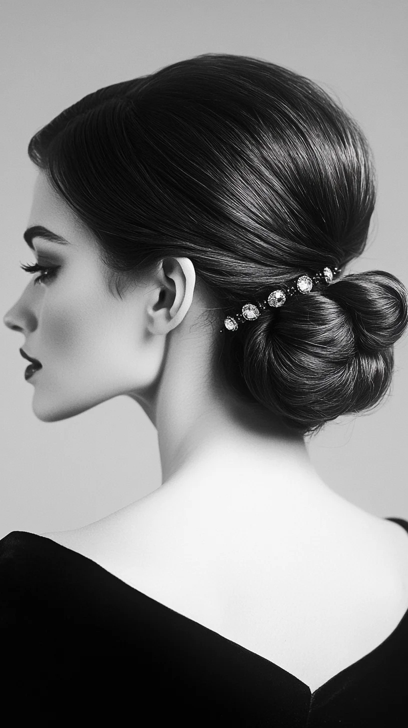 Timeless Elegance: The Sophisticated Chignon with Glamorous Accents