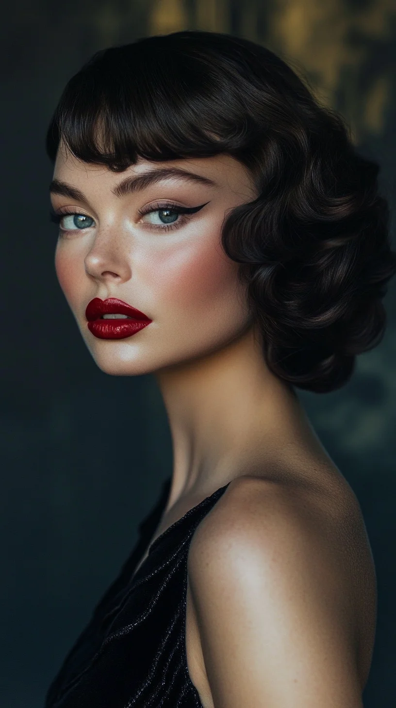 Timeless Glamour: The Chic Retro Bob with Effortless Waves