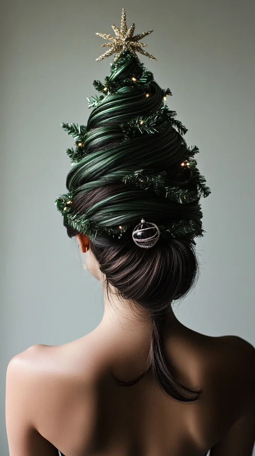 Transform Your Look with a Festive Christmas Tree-Inspired Hairstyle