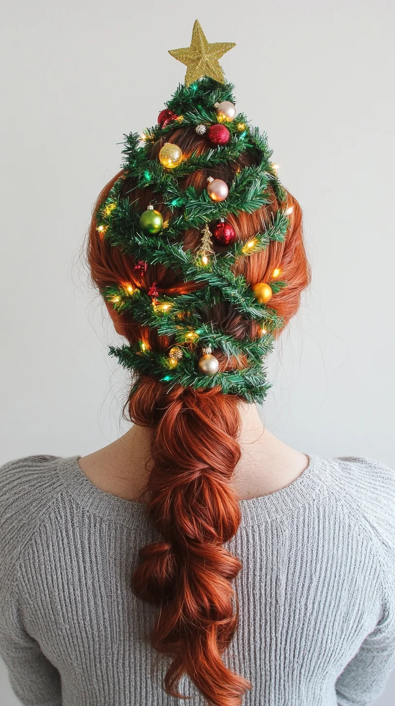 Transform Your Look with a Festive, Whimsical Christmas Tree Hairstyle