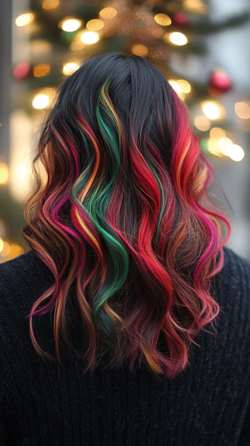 Vibrant Multicolored Waves: A Bold Statement of Style