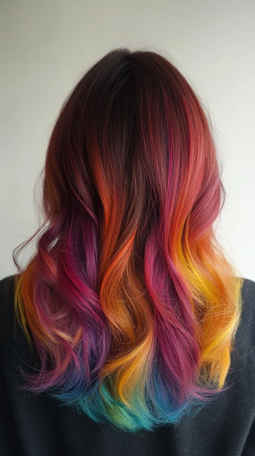 Vibrant Rainbow Waves: A Bold Statement with Every Color of the Spectrum