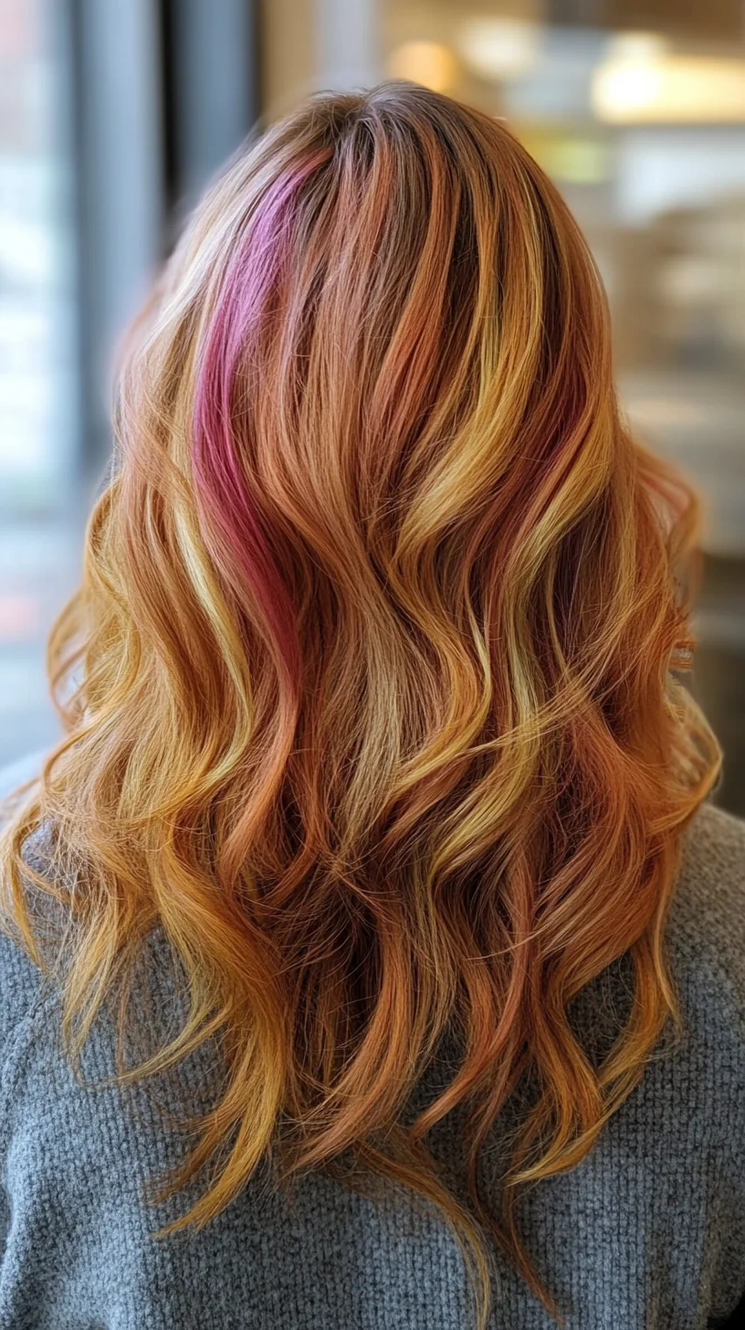 Vibrant Sunset Waves: The Perfect Blend of Color and Texture