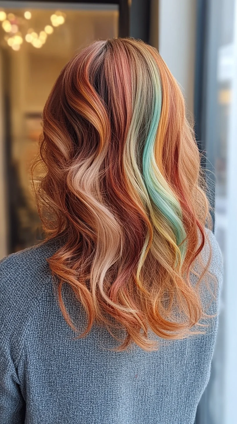 Vibrant Waves: Embrace Bold Colors with a Playful Lob