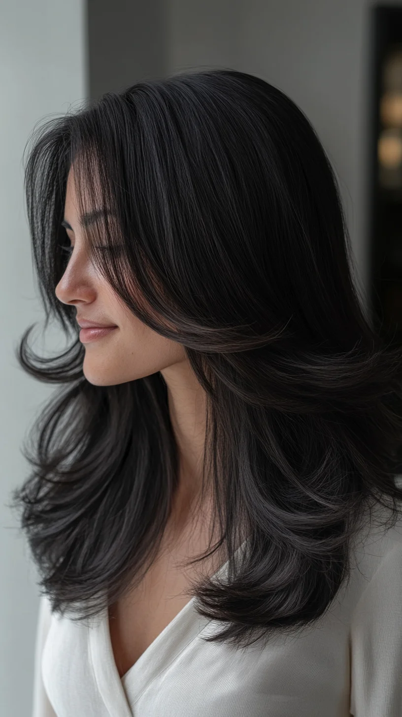 Voluminous Layers: Effortless Elegance with Soft Face-Framing Waves