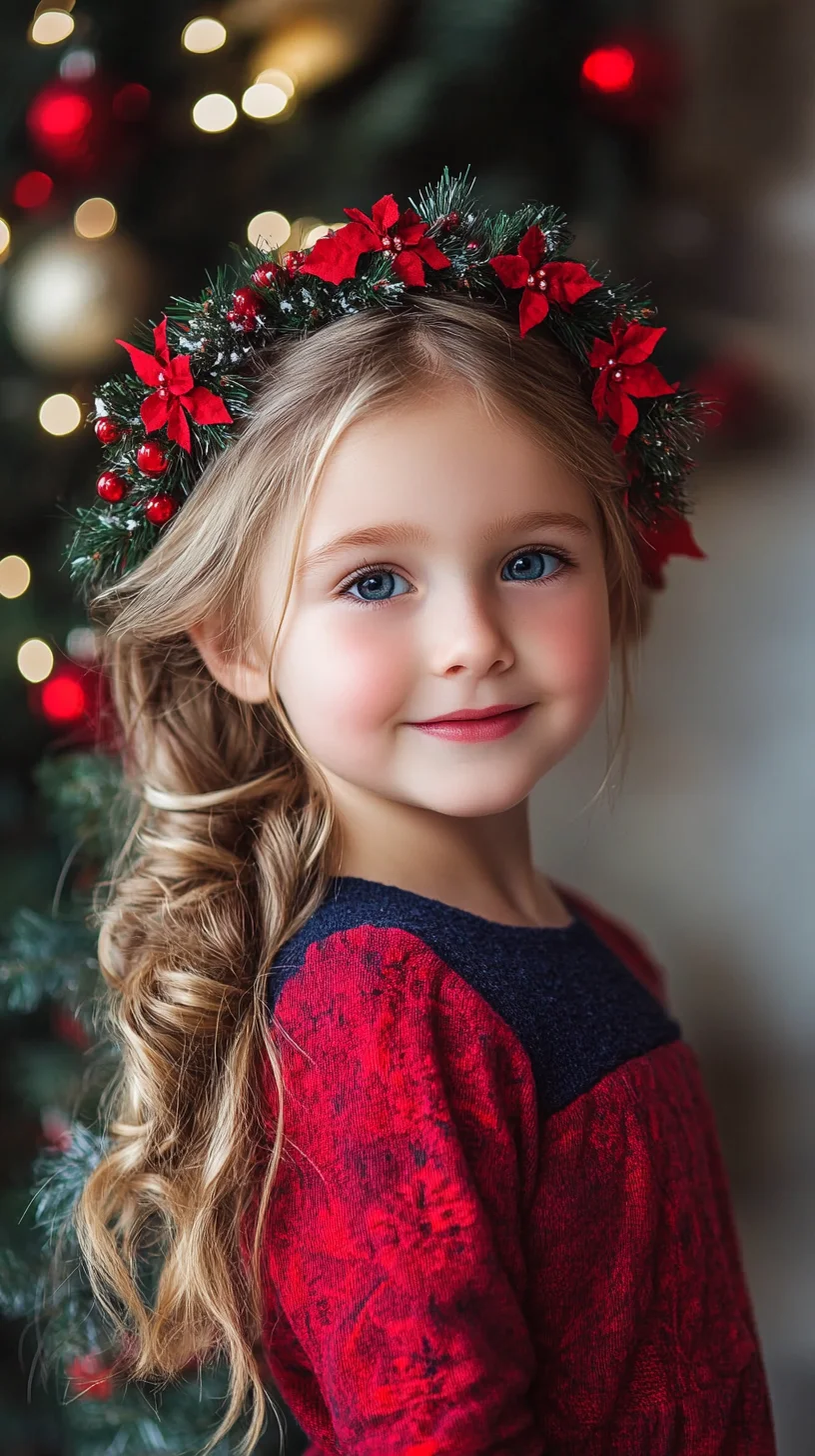 Whimsical Holiday Curls: A Charming Hairstyle for Festive Celebrations